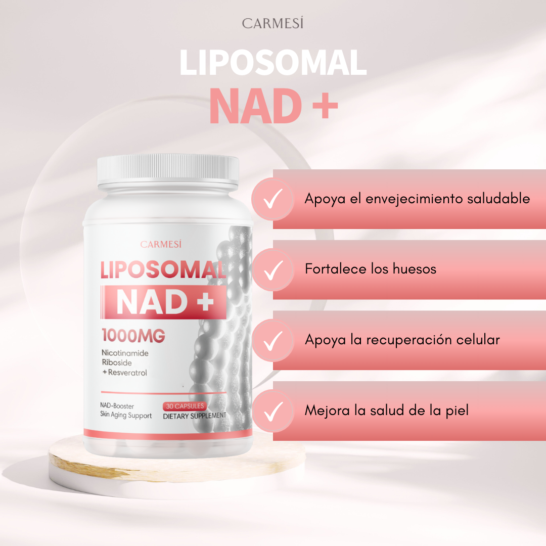 SUPER PACK CARMESI: COLÁGENO + LIPOSOMAL NAD + TRUE FEM + HAIR GROWTH