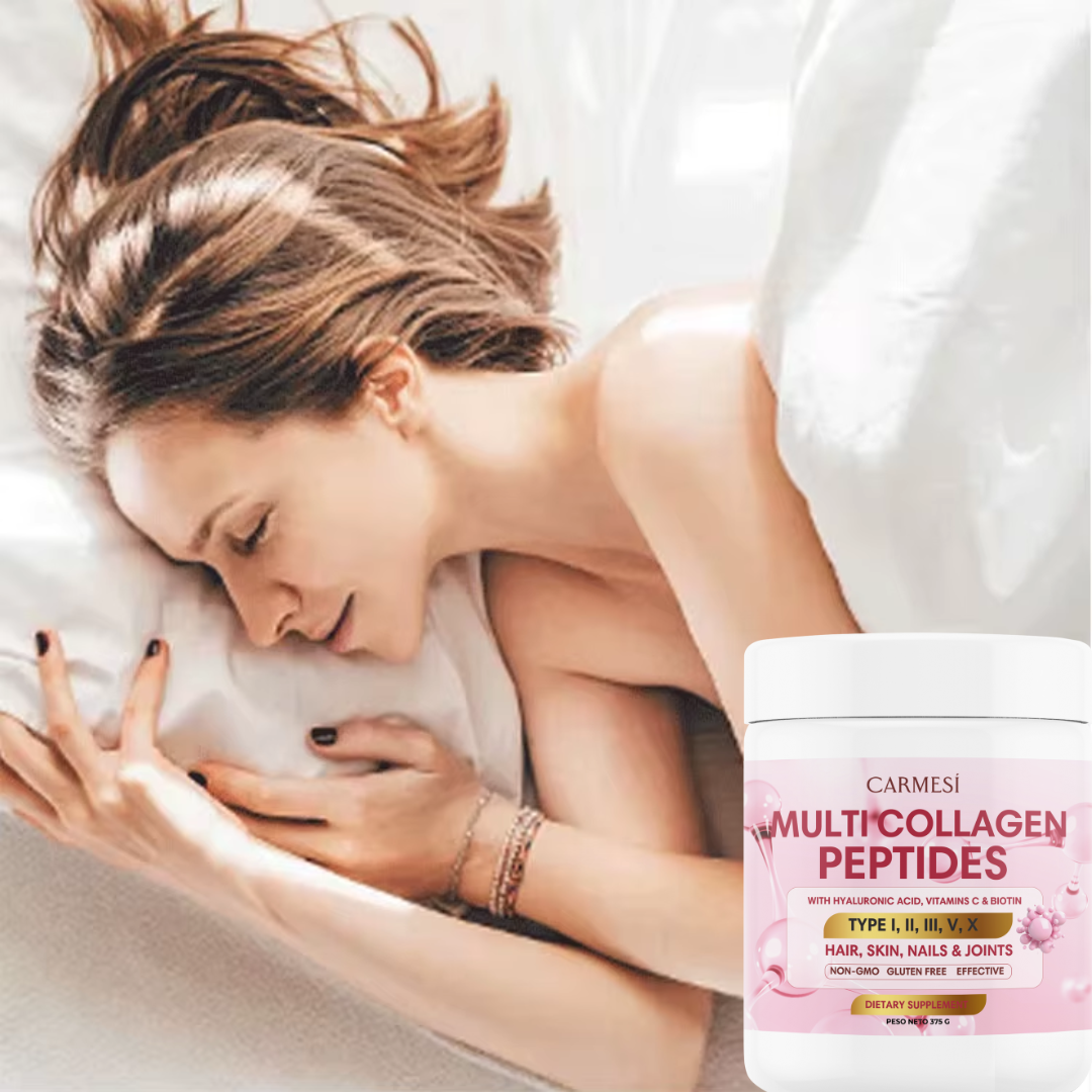 Multi Collagen Peptides™ - Colágeno Hidrolizado en Polvo Tipo I, II, III, V y X con Glucosamina, Biotina, Condroitina y Cartílago de Tiburón, para Piel, Articulaciones y Huesos, 100% Puro y Natural (850 g) -