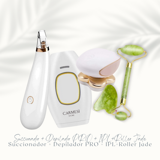 Depilador IPL + Depilador PRO + Succionador Poros + Roller Jade