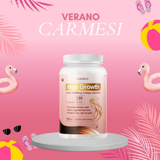 Hair Growth, biotin 10,000mcg-collagen-optimsm , 120 capsulas