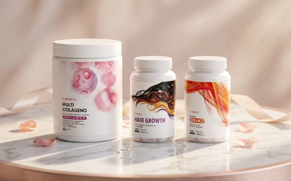 Combo Belleza Total · Colágeno + Hair Growth + D3+K2