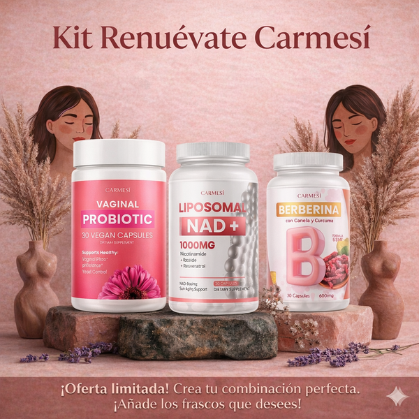 Kit Renuevate Carmesi - Liposomal Nad+ Berberina + Provaginal