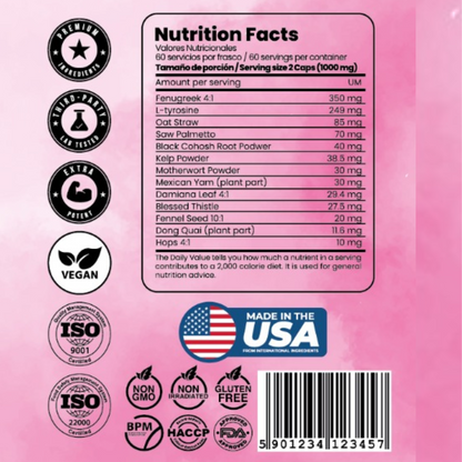 TrueFem Balance – Cápsulas para el Equilibrio Hormonal y Bienestar Femenino (120 Cápsulas)