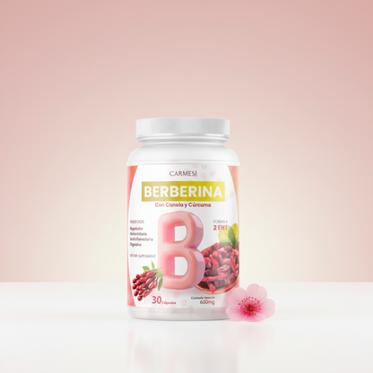 Berberina Con Canela y Curcuma - Control Metabolico Natural 600mg