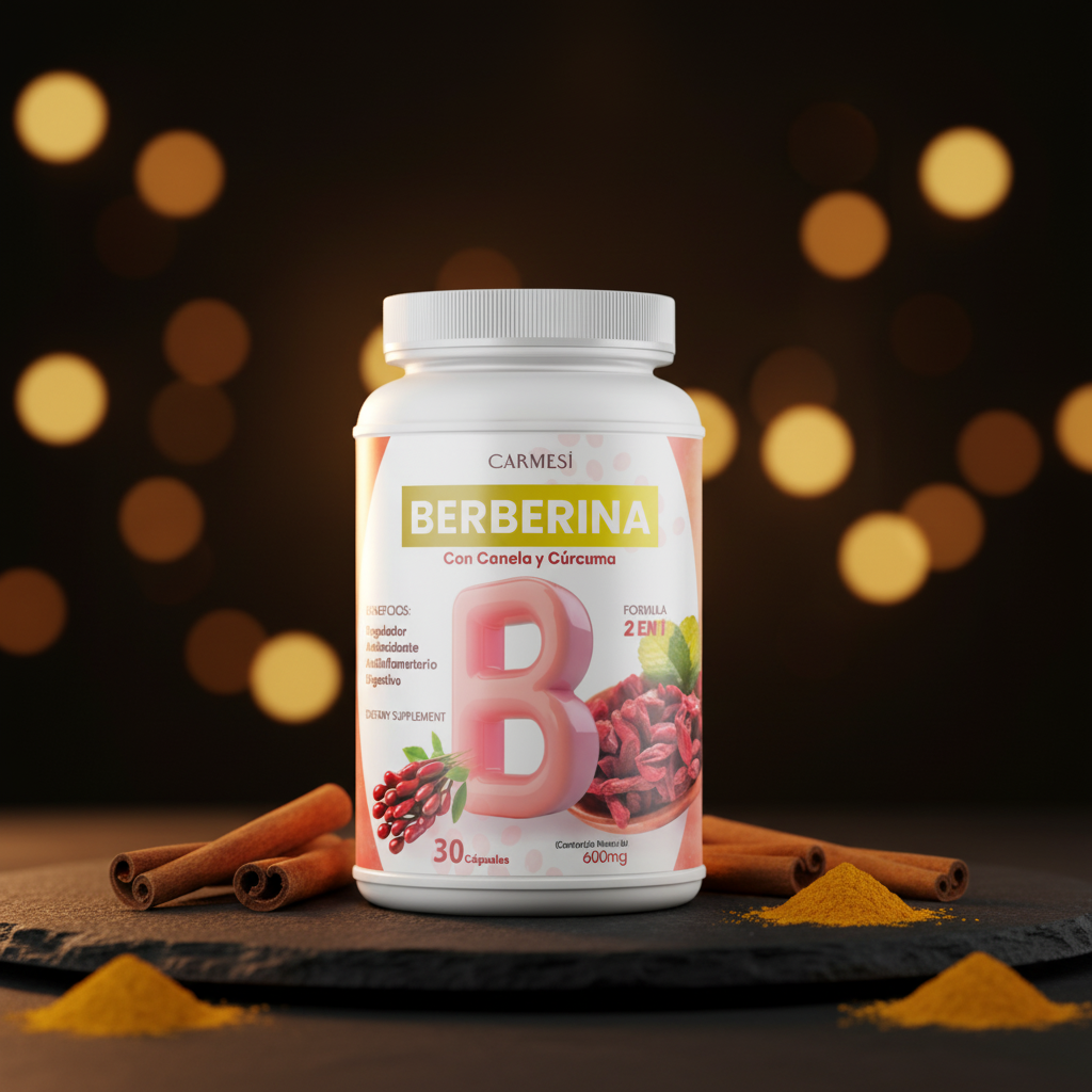Berberina Con Canela y Curcuma - Control Metabolico Natural 600mg