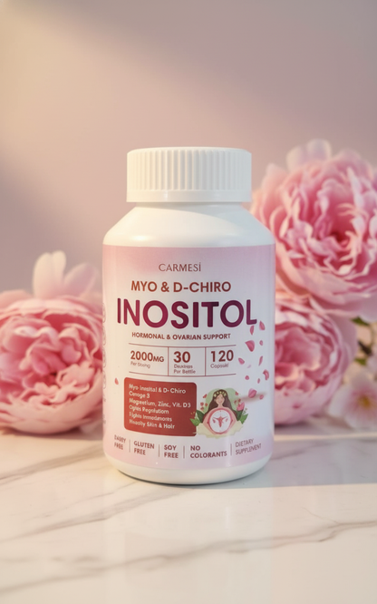 Inositol Myo & D-Chiro 2000mg — Soporte de Fertilidad y Equilibrio Hormonal 120 Cápsulas