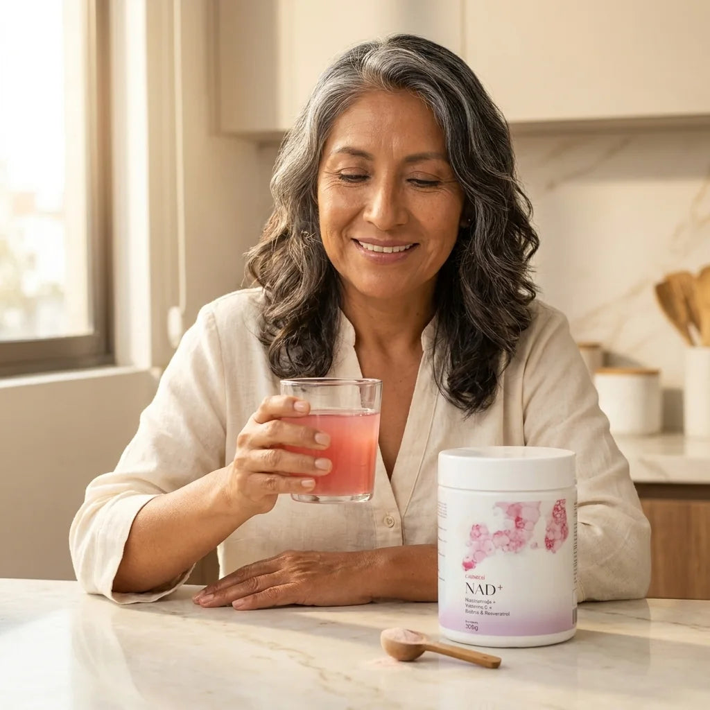 Mujer disfrutando ritual NAD+
