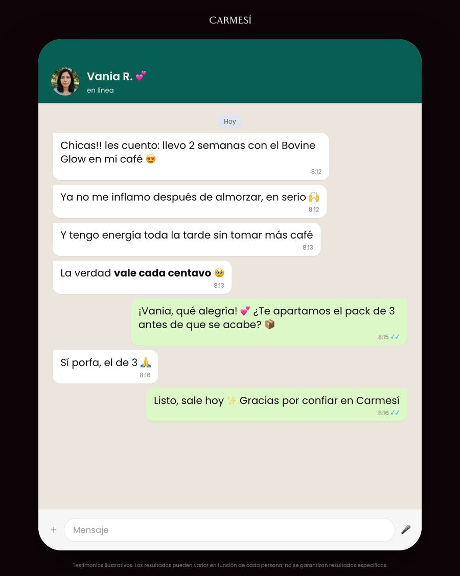“Ya no me inflamo después de almorzar”