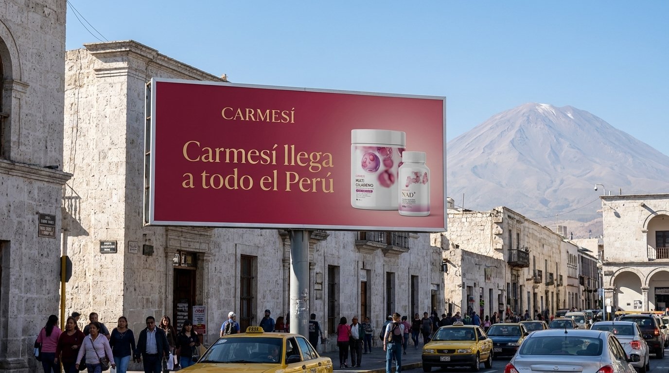 Carmesí llega a todo el Perú — Arequipa