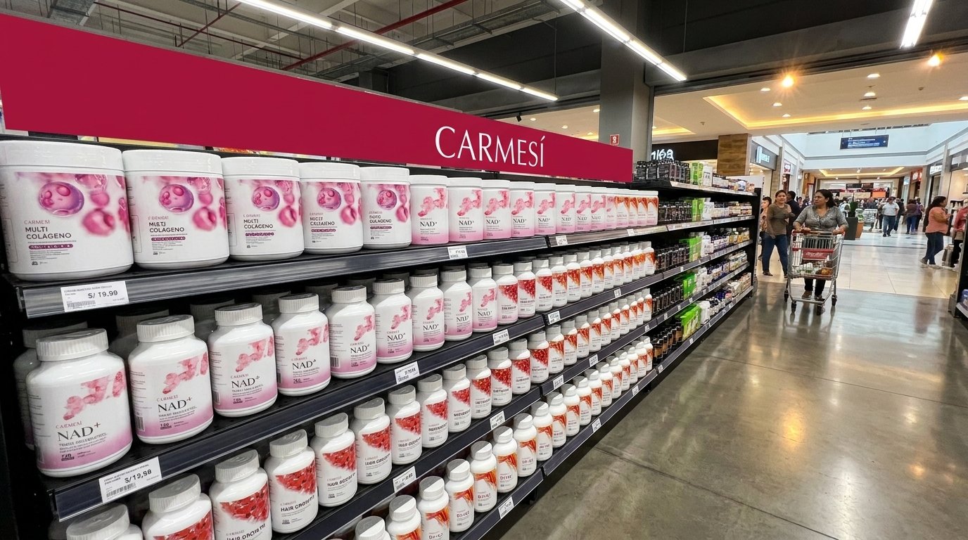 Carmesí en supermercado